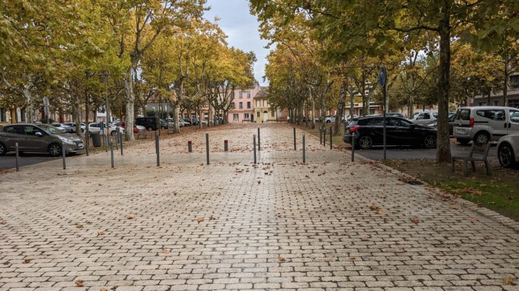 Empty Centre Square in Castelsarrasin